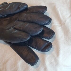 Fownes Mens Black Genuine Leather Winter Gloves Fleece Lined XL WPL 9522